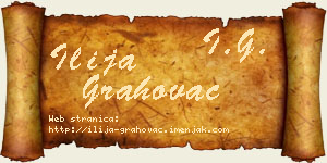 Ilija Grahovac vizit kartica